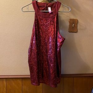 Super cute sequin tank top.